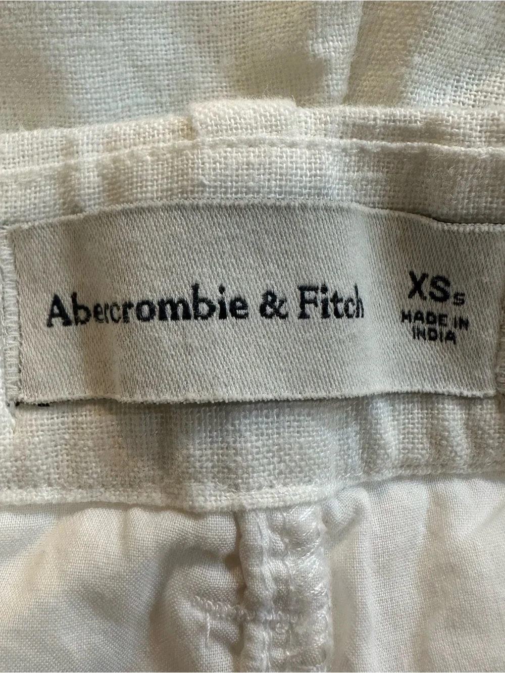 Abercrombie & Fitch Sloane Linen-Blend Tailored Wide Leg Pant White Size XS - Picture 10 of 13
